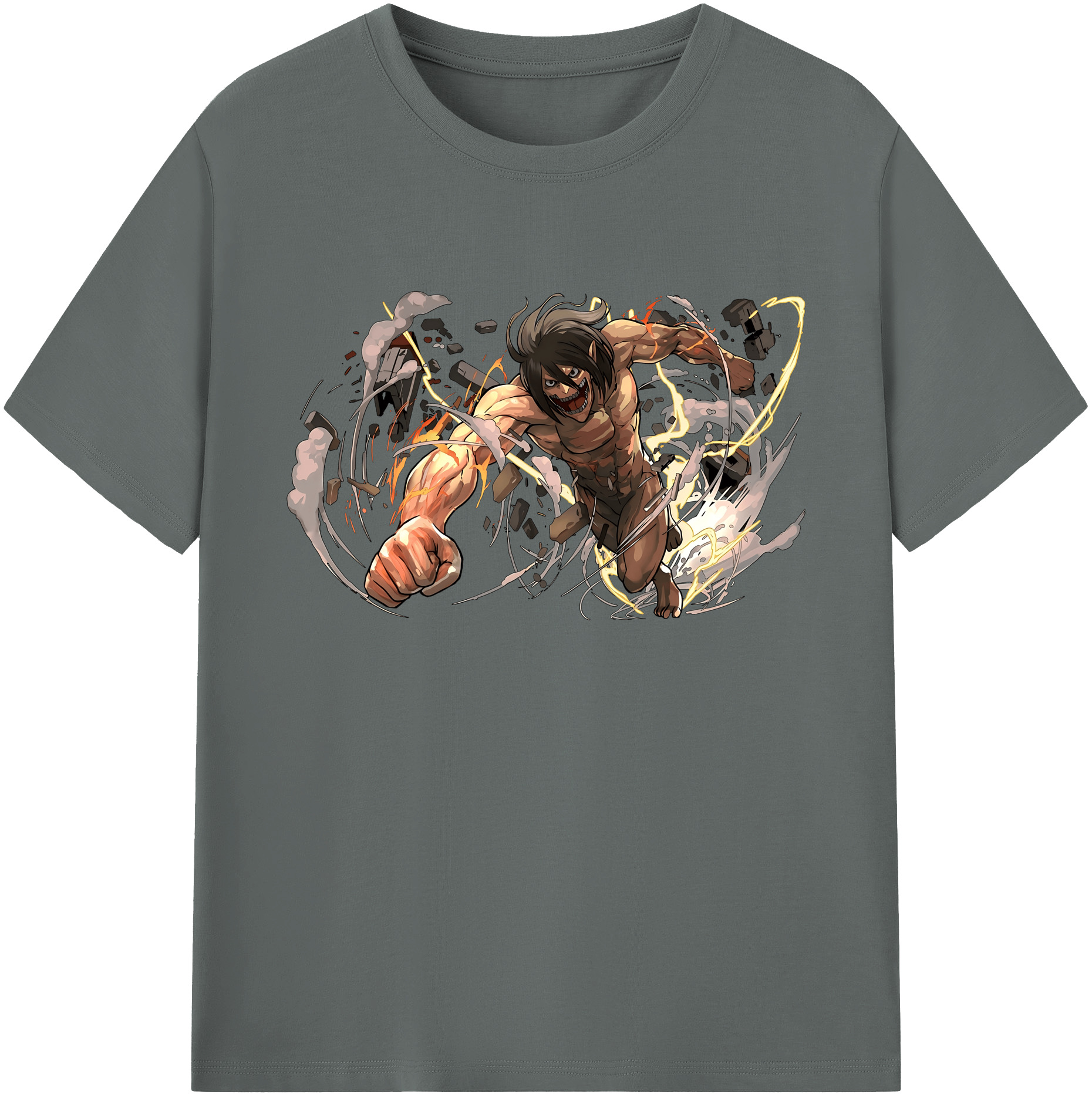 （画像用） 進撃の巨人 Attack on Titan 綿100％ メンズ半袖Tシャツ｜肌触りやわらか＆通気性